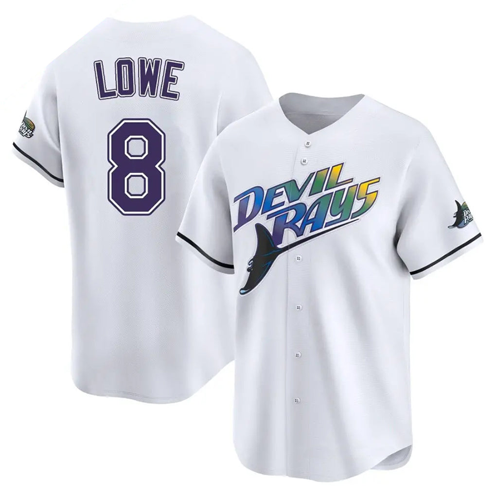 Trusc TB.Rays #8 Brandon Lowe Player White City Connect Home Stitched Jerseys