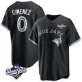 Trusc T.Blue Jays #0 Andres Gimenez Player Black 2025 World Series Game Stitched Jerseys
