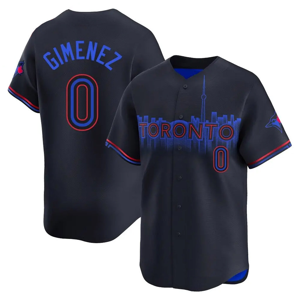 Trusc T.Blue Jays #0 Andres Gimenez Player Black City Connect Limited Stitched Jerseys