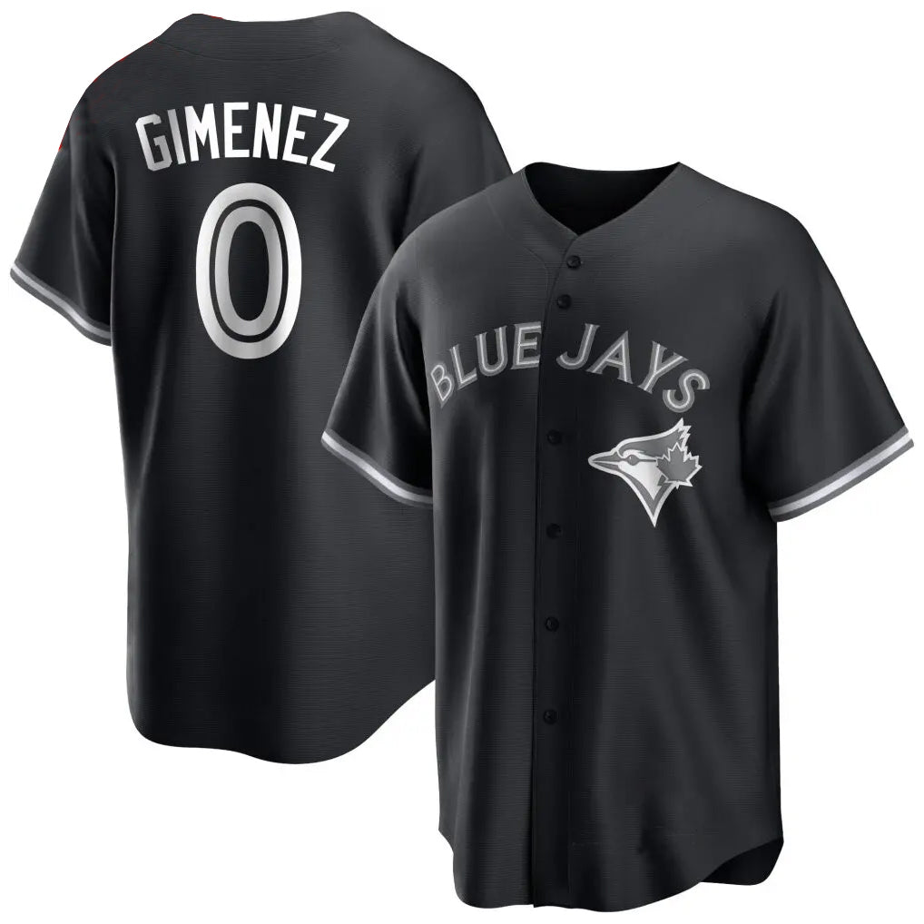 Trusc T.Blue Jays #0 Andres Gimenez Player Black Home Game Stitched Jerseys