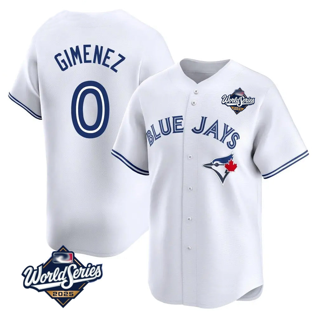 Trusc T.Blue Jays #0 Andres Gimenez Player White 2025 World Series Limited Stitched Jerseys
