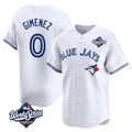 Trusc T.Blue Jays #0 Andres Gimenez Player White 2025 World Series Limited Stitched Jerseys
