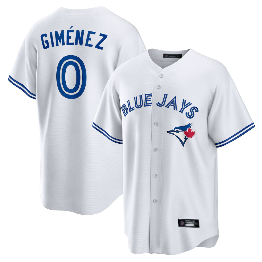 Trusc T.Blue Jays #0 Andres Gimenez Player White Home Game Stitched Jerseys