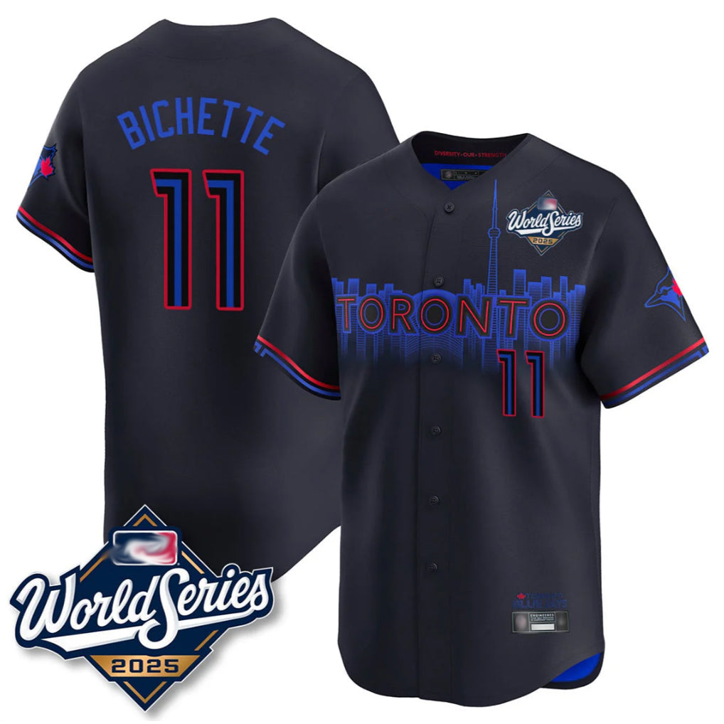 Trusc T.Blue Jays #11 Bo Bichette Player Black 2025 World Series City Connect Limited Stitched Jerseys