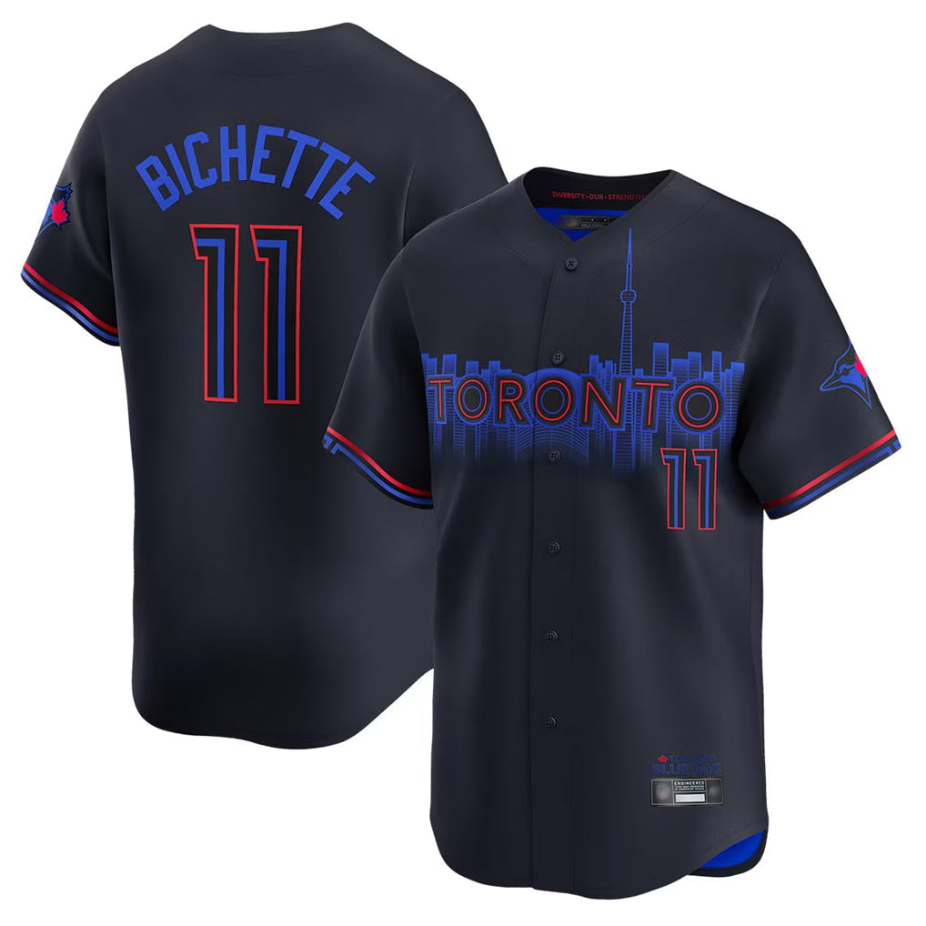 Trusc T.Blue Jays #11 Bo Bichette Player Black City Connect Limited Home Stitched Jerseys
