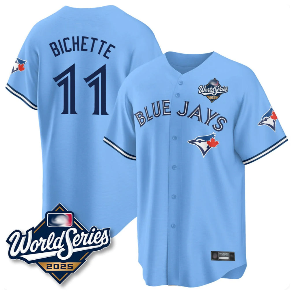 Trusc T.Blue Jays #11 Bo Bichette Player Blue 2025 World Series Game Stitched Jerseys