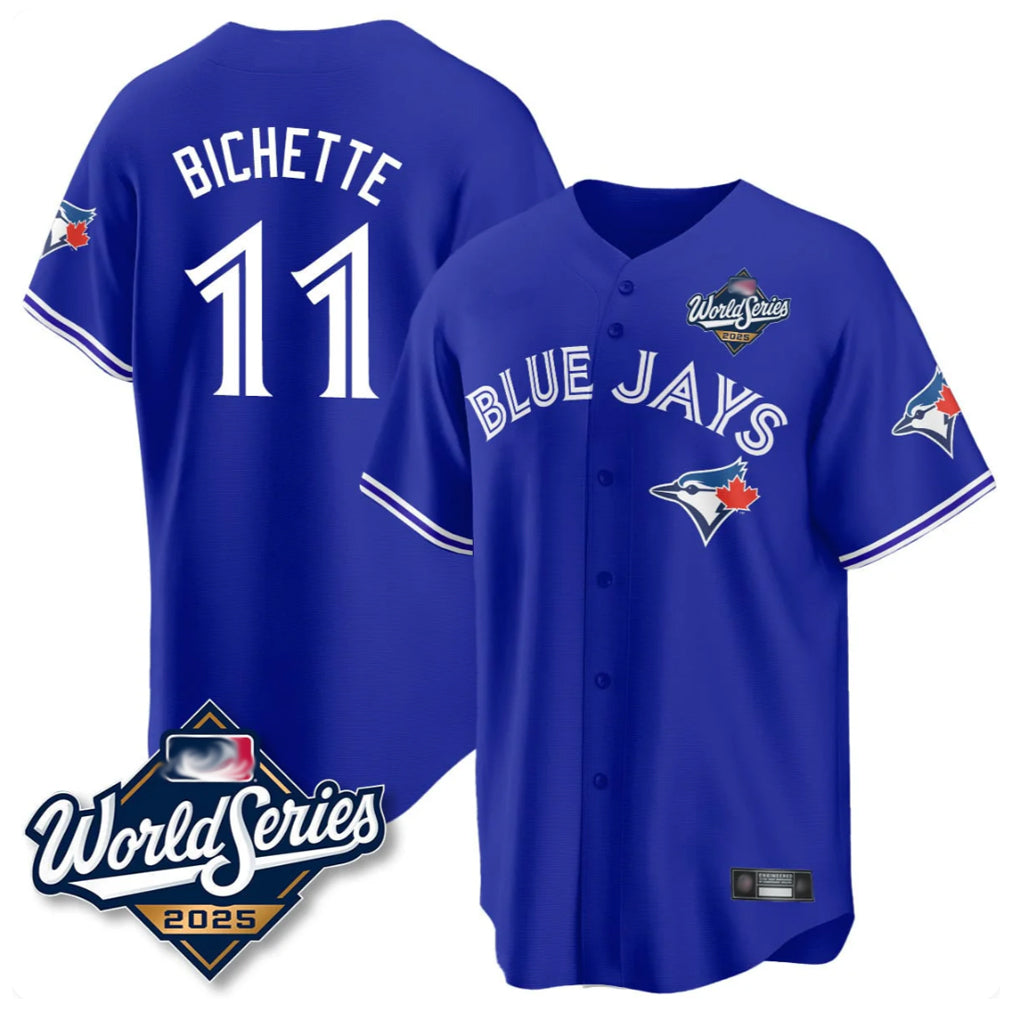 Trusc T.Blue Jays #11 Bo Bichette Player Blue 2025 World Series Rush Limited Stitched Jerseys