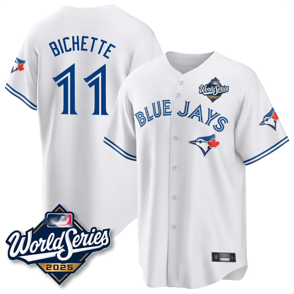 Trusc T.Blue Jays #11 Bo Bichette Player White 2025 World Series Game Stitched Jerseys