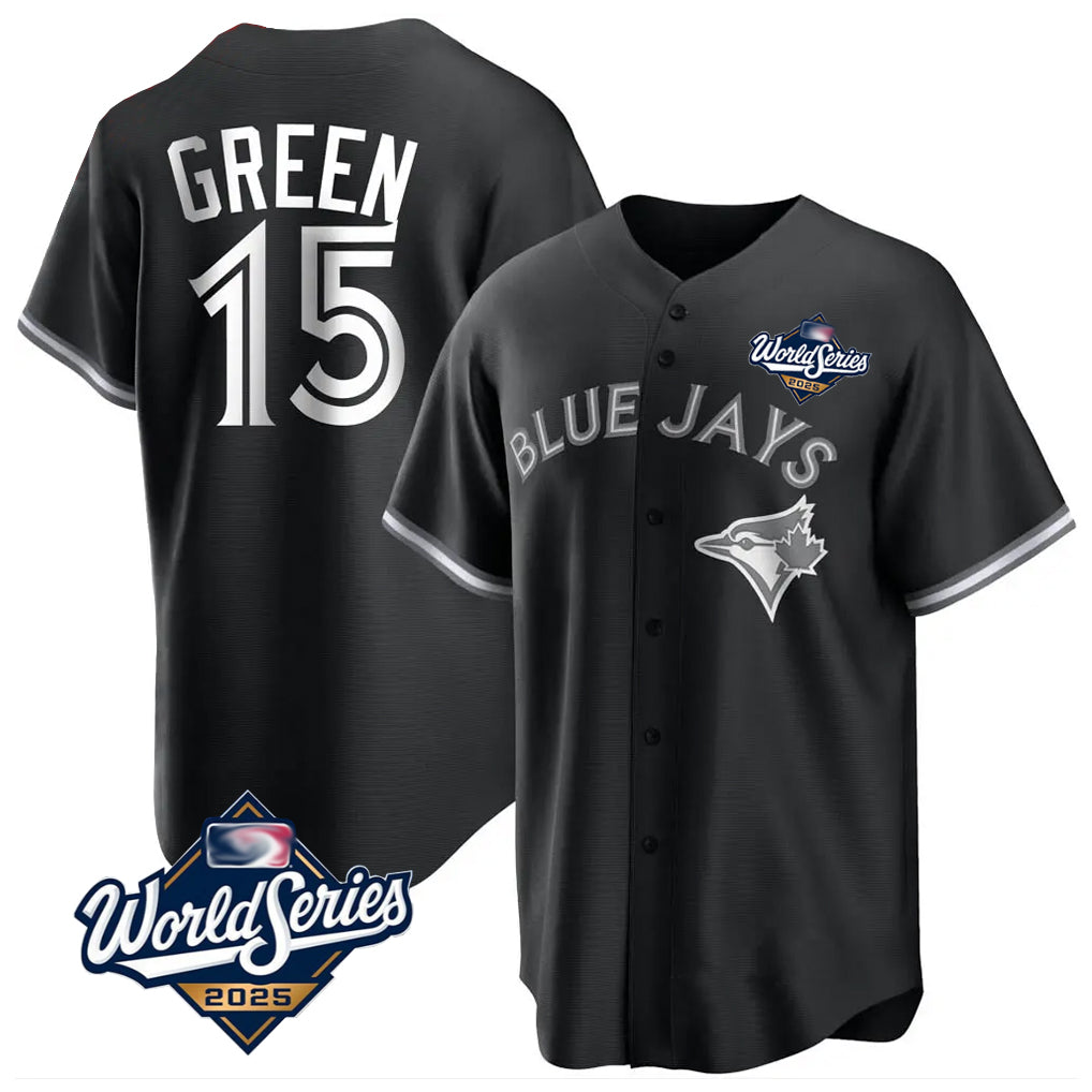 Trusc T.Blue Jays #15 Chad Green Player Black 2025 World Series City Connect Limited Stitched Jerseys