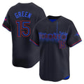 Trusc T.Blue Jays #15 Chad Green Player Black&Blue City Connect Limited Stitched Jerseys
