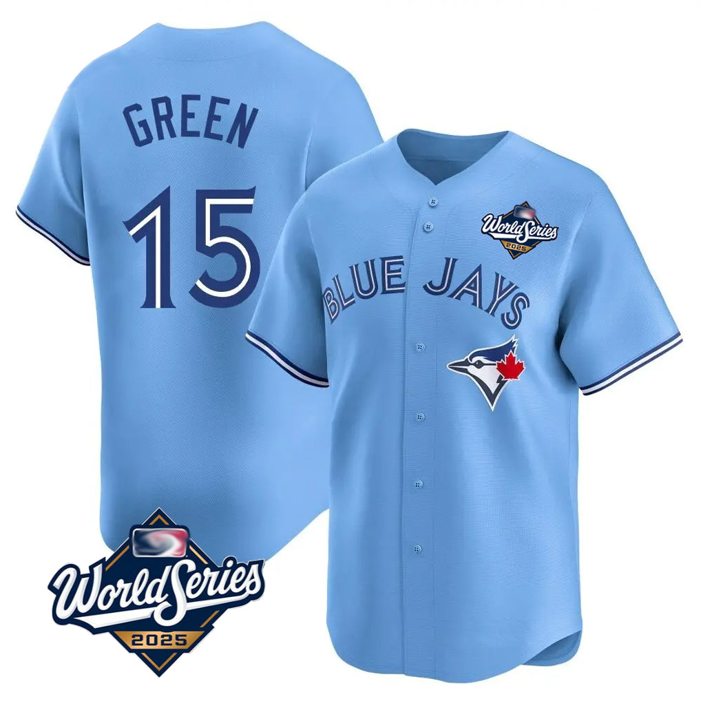 Trusc T.Blue Jays #15 Chad Green Player Blue 2025 World Series Game Stitched Jerseys