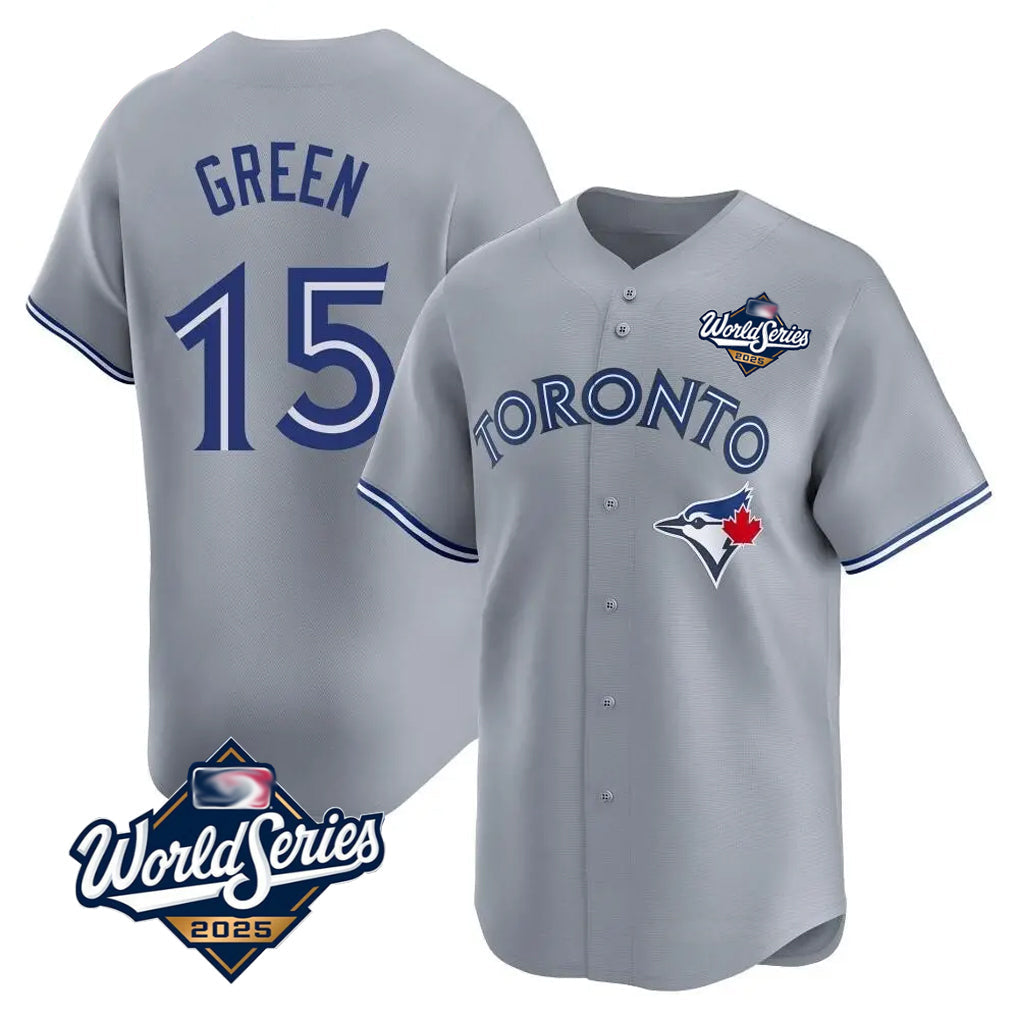 Trusc T.Blue Jays #15 Chad Green Player Gray 2025 World Series Home Limited Stitched Jerseys