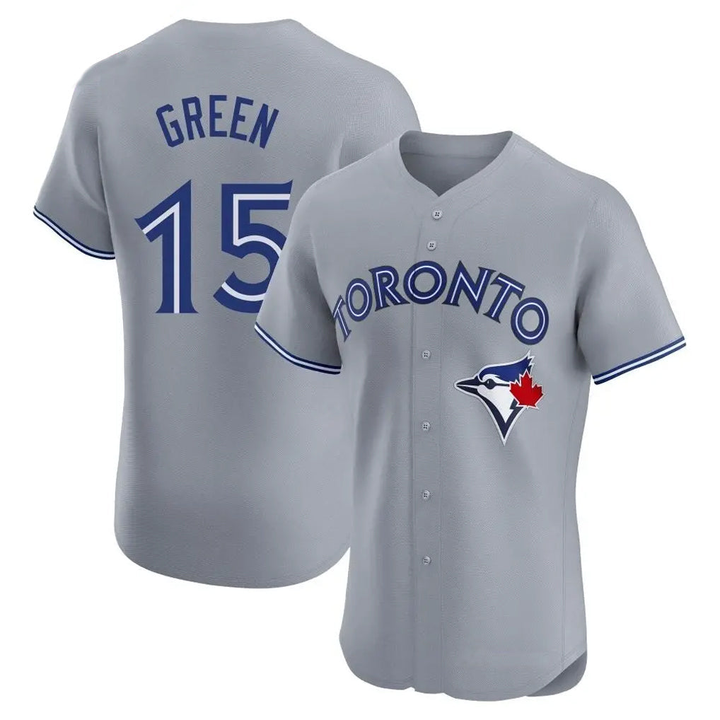 Trusc T.Blue Jays #15 Chad Green Player Gray Home Elite Limited Stitched Jerseys