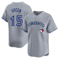 Trusc T.Blue Jays #15 Chad Green Player Gray Home Game Stitched Jerseys