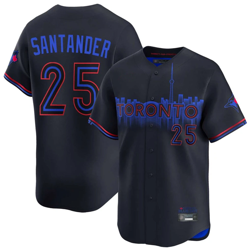 Trusc T.Blue Jays #25 Anthony Santander Player Black&Blue City Connect Limited Stitched Jerseys