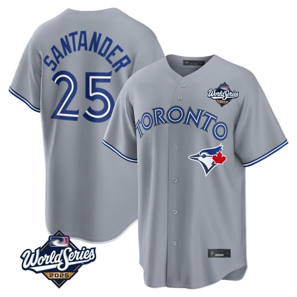 Trusc T.Blue Jays #25 Anthony Santander Player Gray 2025 World Series Home Limited Stitched Jerseys