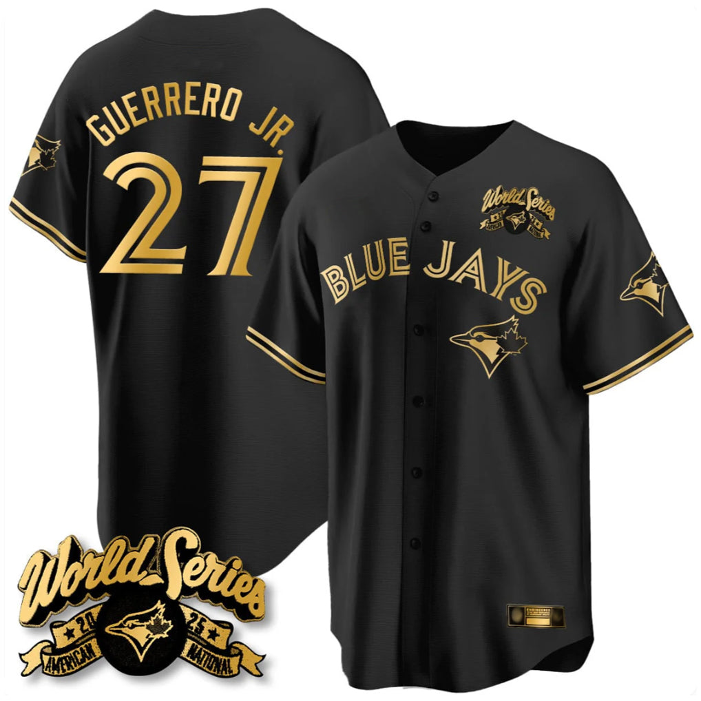 Trusc T.Blue Jays #27 Vladimir Guerrero Jr Player Black 2025 American League All Stitched Jerseys