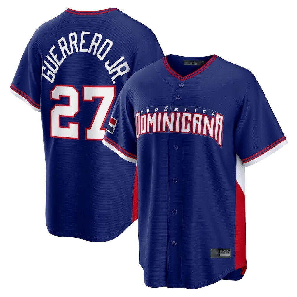 Trusc T.Blue Jays #27 Vladimir Guerrero Jr Player Royal 2026 World Classic Stitched Jerseys