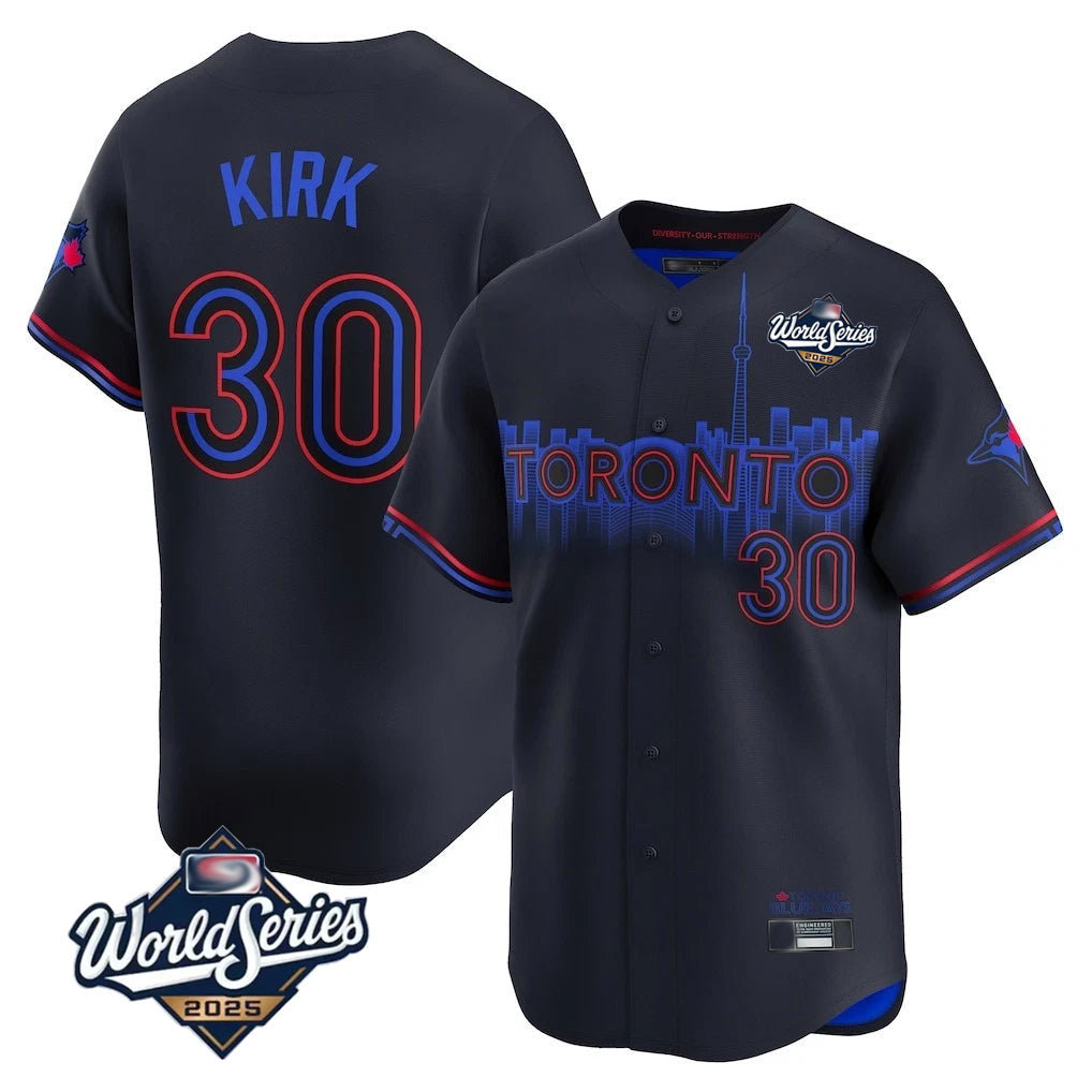 Trusc T.Blue Jays #30 Alejandro Kirk Player Black 2025 World Series City Connect Stitched Jerseys