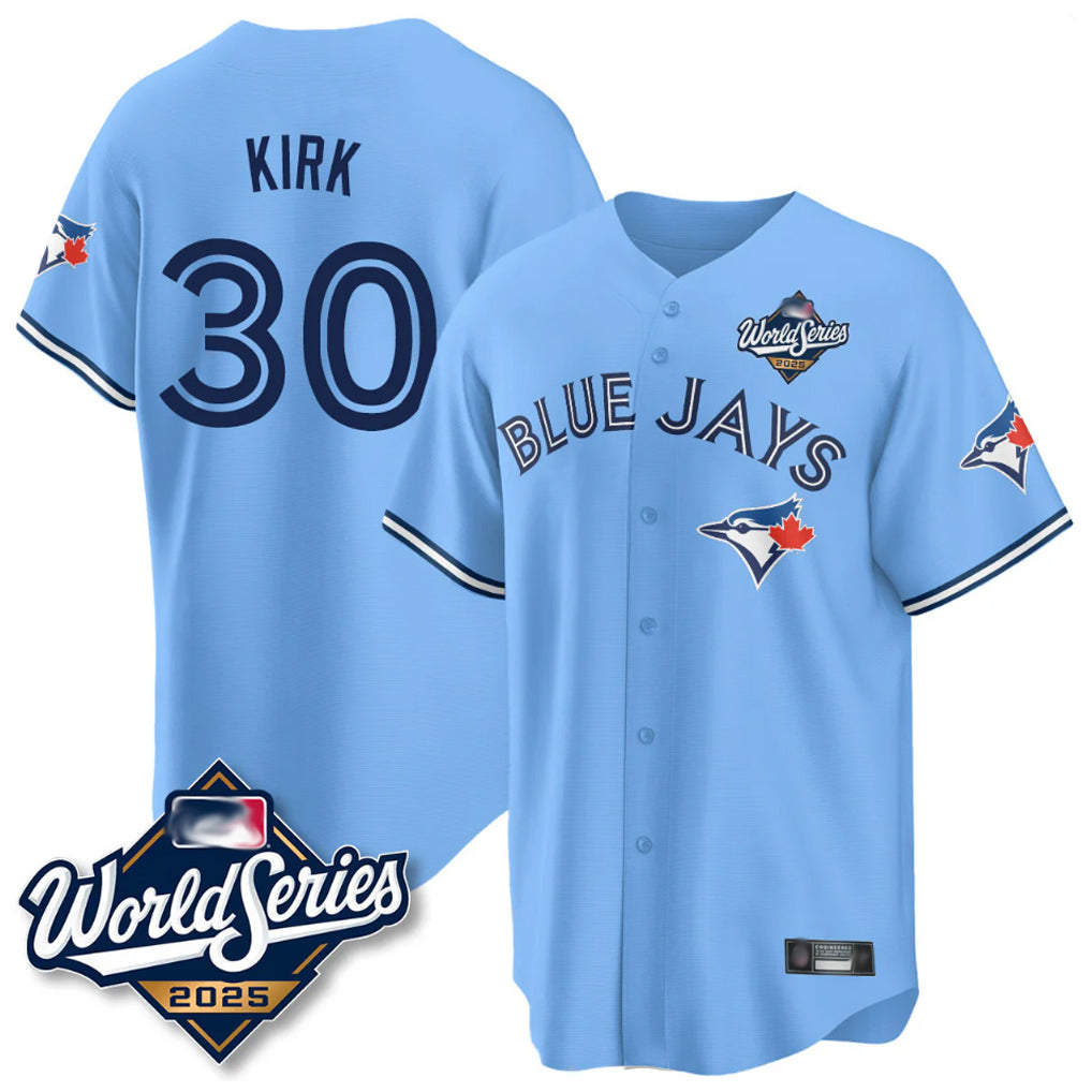 Trusc T.Blue Jays #30 Alejandro Kirk Player Blue 2025 World Series Limited Stitched Jerseys