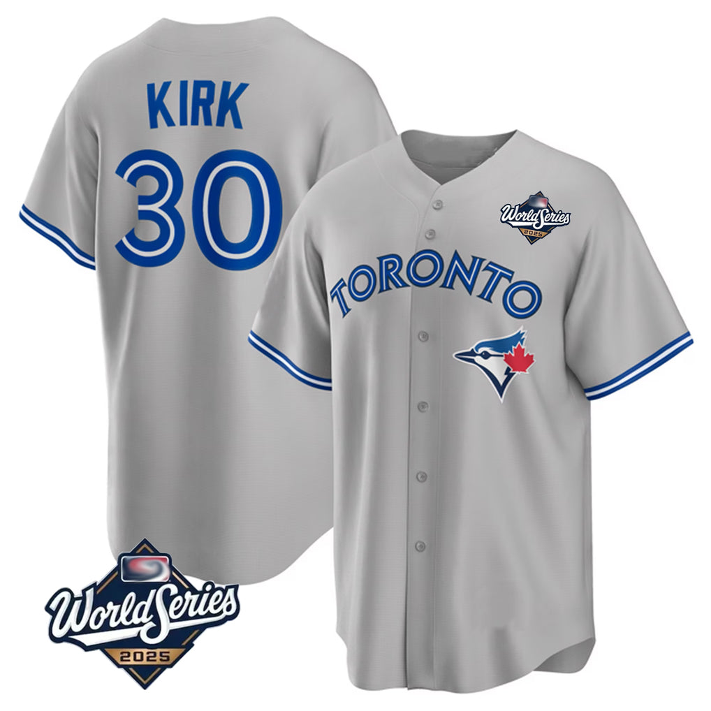 Trusc T.Blue Jays #30 Alejandro Kirk Player Gray 2025 World Series Limited Stitched Jerseys