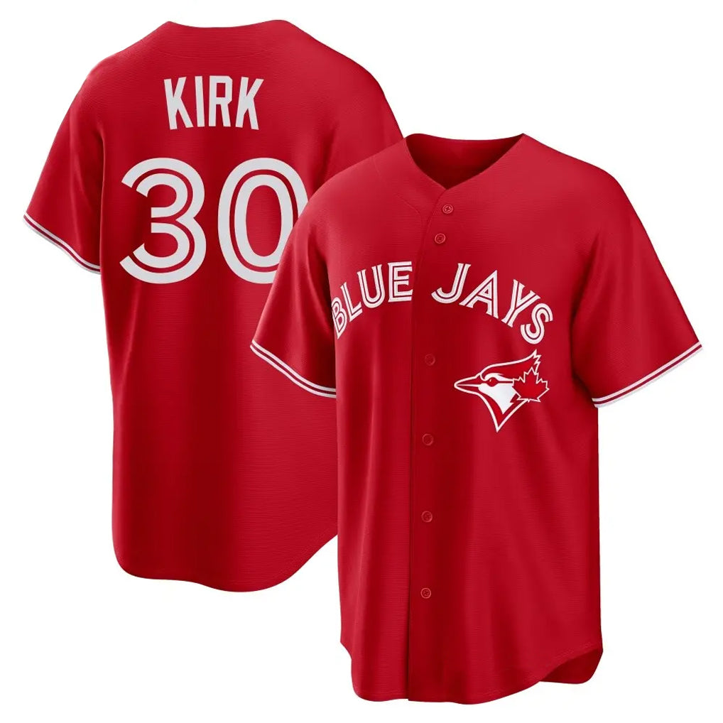 Trusc T.Blue Jays #30 Alejandro Kirk Player Red Home Game Stitched Jerseys