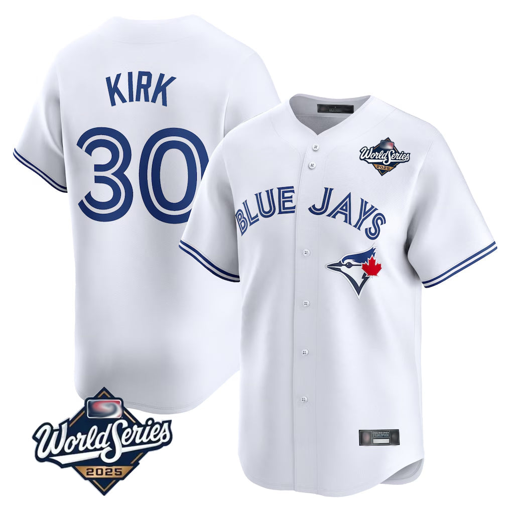 Trusc T.Blue Jays #30 Alejandro Kirk Player White 2025 World Series Home Limited Stitched Jerseys