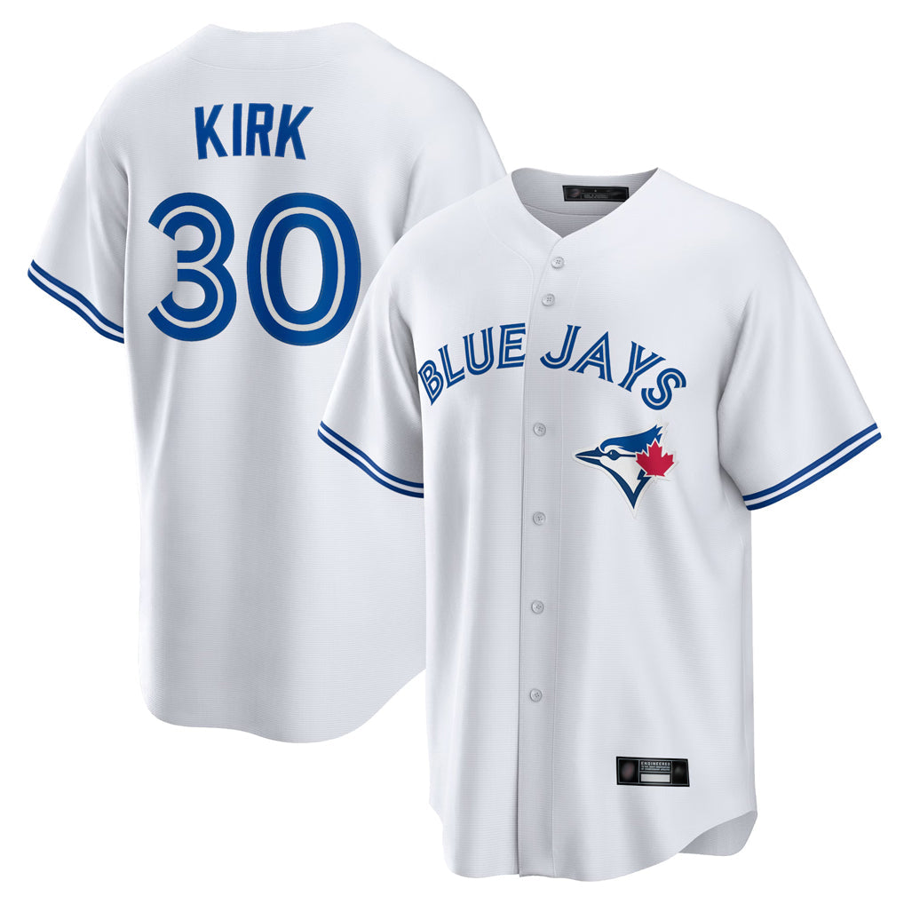 Trusc T.Blue Jays #30 Alejandro Kirk Player White Home Game Stitched Jerseys