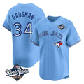 Trusc T.Blue Jays #34 Kevin Gausman Player Blue 2025 World Series Limited Stitched Jerseys