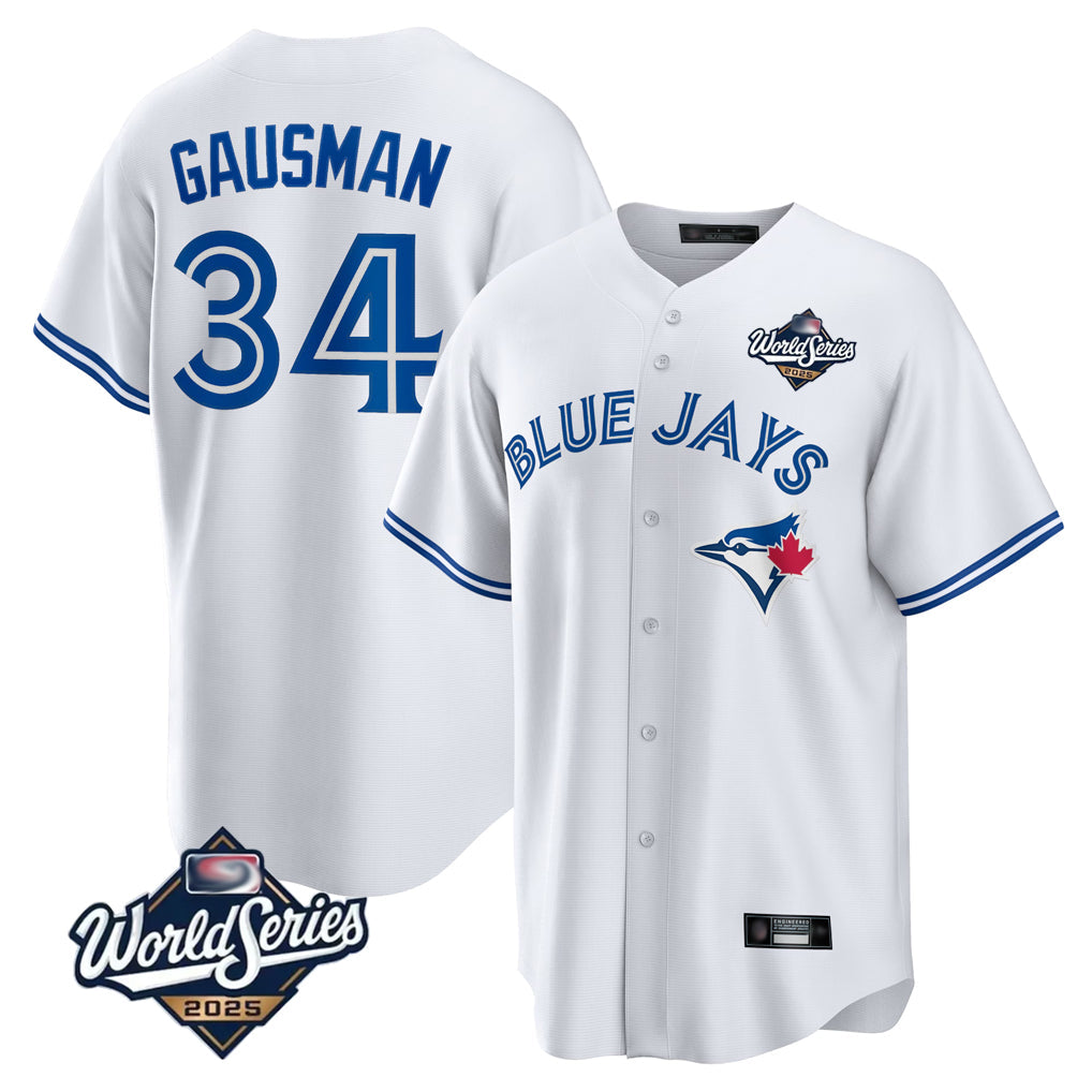 Trusc T.Blue Jays #34 Kevin Gausman Player White 2025 American League All Stitched Jersey