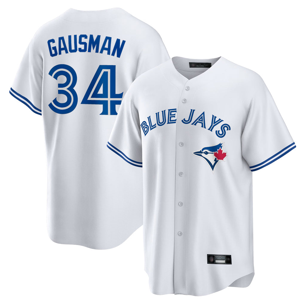 Trusc T.Blue Jays #34 Kevin Gausman Player White Home Game Stitched Jerseys