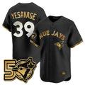 Trusc T.Blue Jays #39 Trey Yesavage Player Black 50 Seasons Patch Vapor Premier Limited All Stitched Jerseys