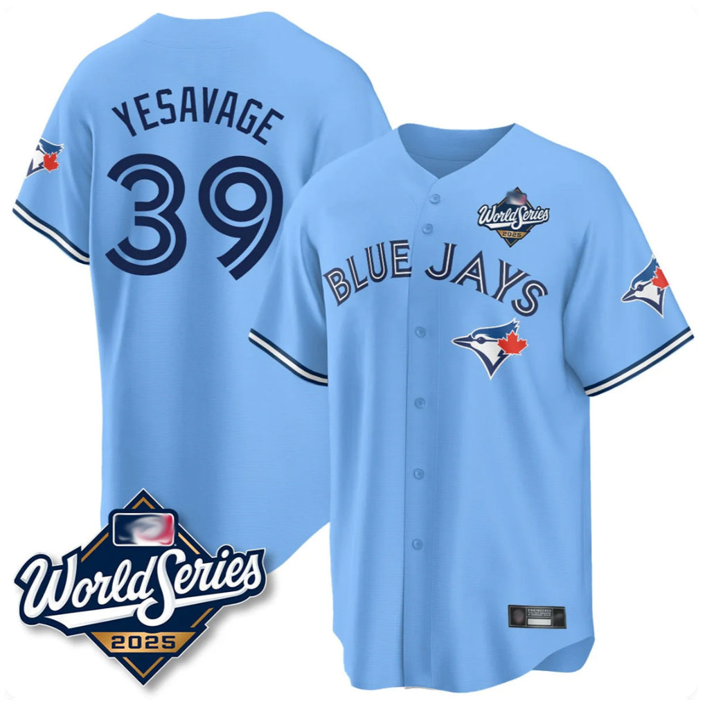Trusc T.Blue Jays #39 Trey Yesavage Player Blue 2025 World Series Limited All Stitched Jerseys