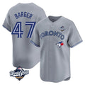 Trusc T.Blue Jays #47 Addison Barger Player Gray 2025 World Series Stitched Jerseys