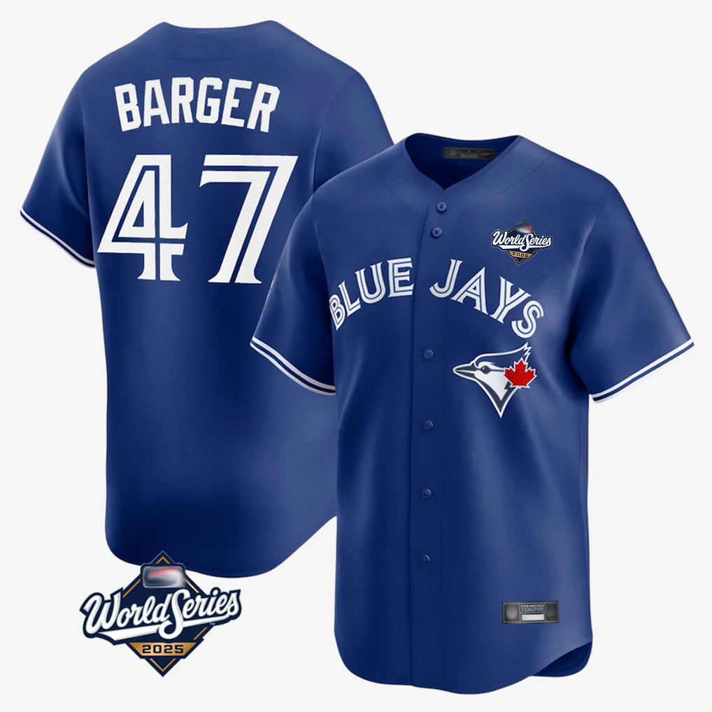 Trusc T.Blue Jays #47 Addison Barger Player Navy 2025 World Series Limited Stitched Jerseys