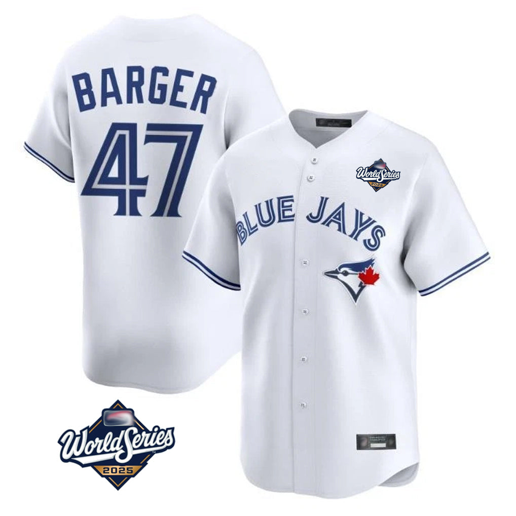 Trusc T.Blue Jays #47 Addison Barger Player White 2025 World Series Limited Stitched Jerseys