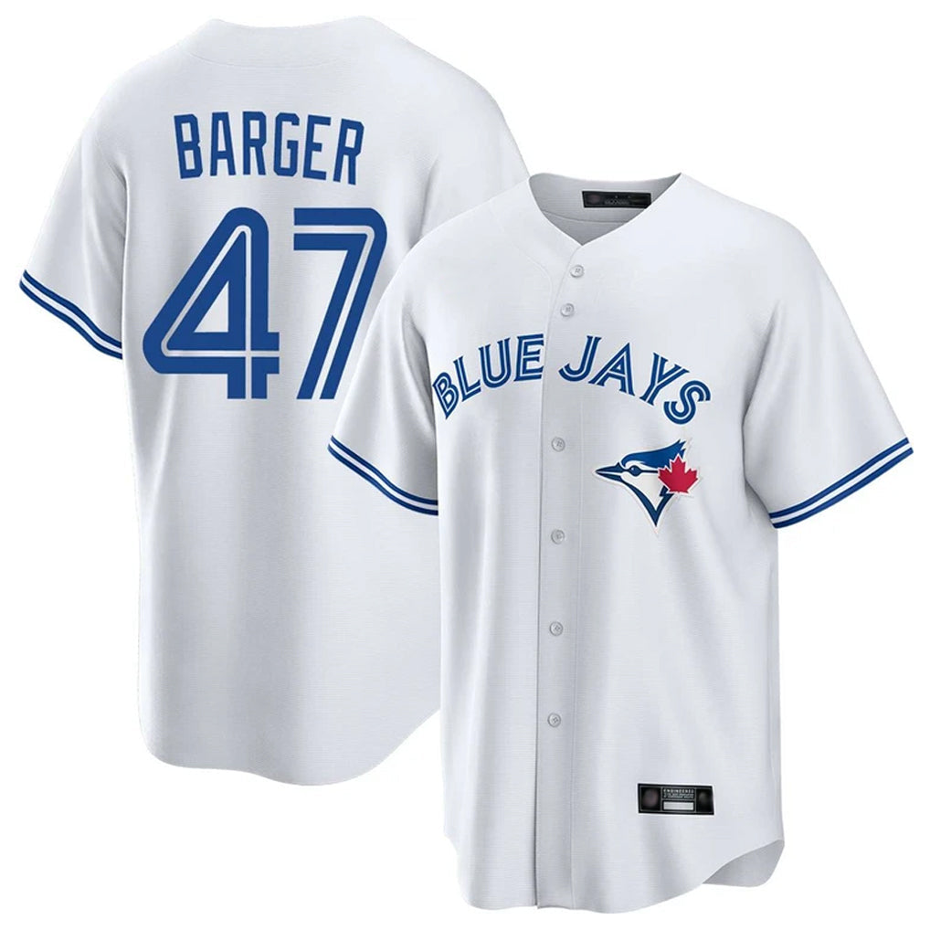Trusc T.Blue Jays #47 Addison Barger Player White Home Stitched Jerseys