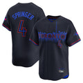 Trusc T.Blue Jays #4 George Springer Player Black City Connect Limited Stitched Jerseys