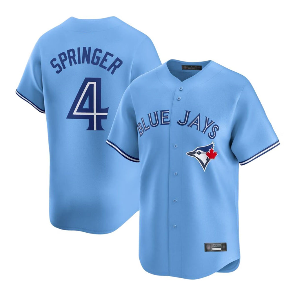 Trusc T.Blue Jays #4 George Springer Player Blue Home Game Stitched Jerseys