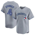 Trusc T.Blue Jays #4 George Springer Player Gray Home Limited Stitched Jerseys