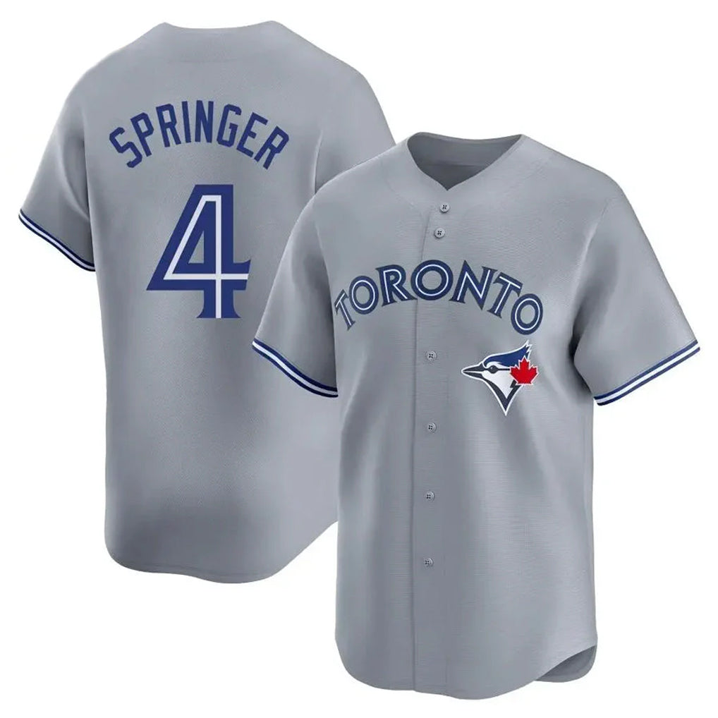 Trusc T.Blue Jays #4 George Springer Player Gray Home Limited Stitched Jerseys