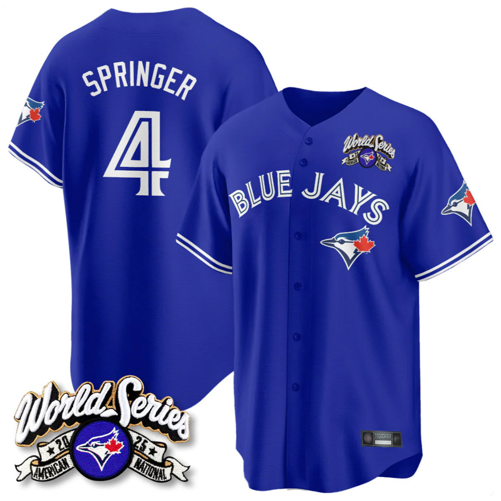 Trusc T.Blue Jays #4 George Springer Player Royal 2025 American League All Stitched Jersey
