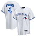 Trusc T.Blue Jays #4 George Springer Player White Home Game Stitched Jerseys