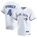 Trusc T.Blue Jays #4 George Springer Player White Home Limited Stitched Jerseys