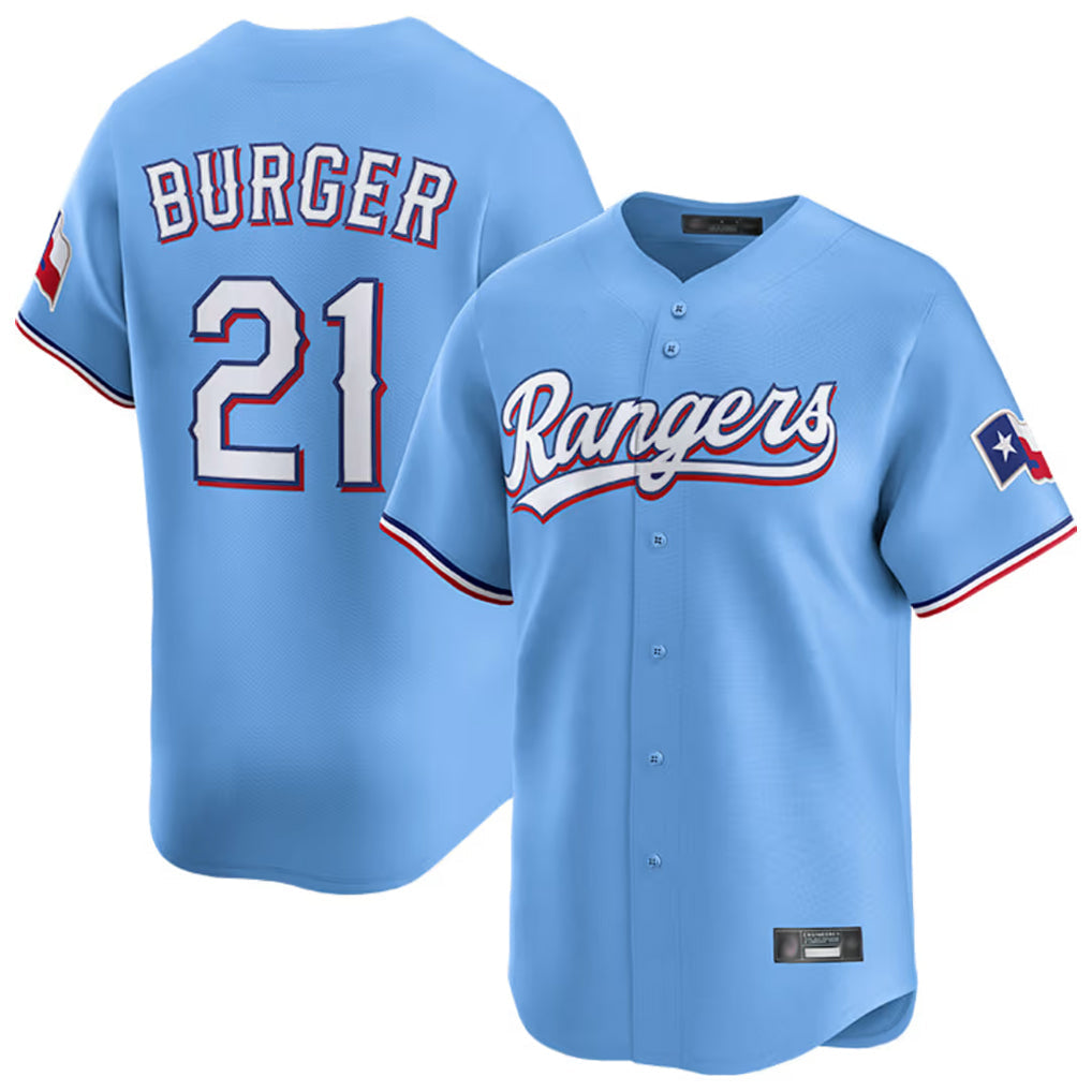 Trusc T.Rangers #21 Jake Burger Player Light Blue Home Limited Stitched Jerseys