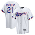 Trusc T.Rangers #21 Jake Burger Player White Home Limited Stitched Jerseys