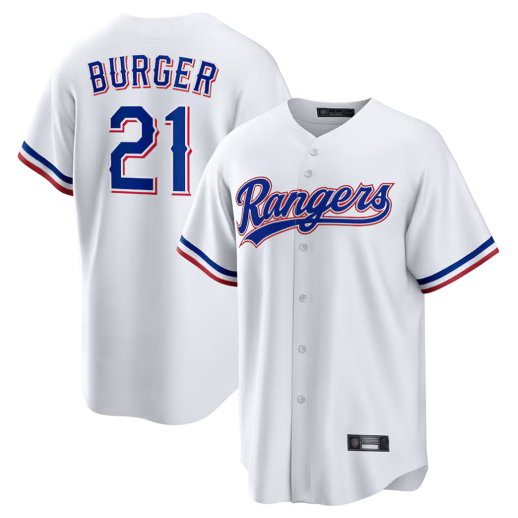 Trusc T.Rangers #21 Jake Burger Player White Home Limited Stitched Jerseys
