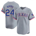 Trusc T.Rangers #24 Brandon Nimmo Player Gray Home Limited Stitched Jerseys