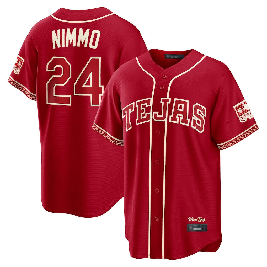 Trusc T.Rangers #24 Brandon Nimmo Player Red 2026 City Connect Stitched Jerseys