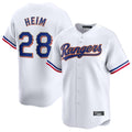 Trusc T.Rangers #28 Jonah Heim Player White Gold Collection Limited Stitched Jerseys